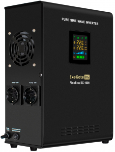 ИБП + батарея ExeGate FineSine SX-1000.LCD.AVR.2SH (EX296544RUS)