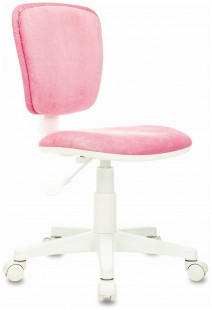 Кресло детское CH-W204NX/VELV36 Бюрократ CH-W204NX розовый Velvet 36 крестов. пластик белый пластик белый
