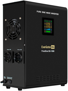 ИБП + батарея ExeGate FineSine SX-1500.LCD.AVR.2SH (EX296575RUS)