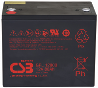 Аккумулятор CSB 12V 80Ah (GPL12800G)