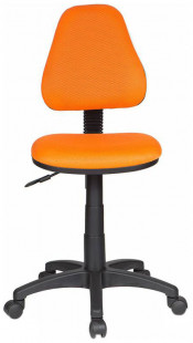 Кресло детское KD-3/WH/TW-96-1 Бюрократ KD-3, на колесиках, ткань, оранжевый [kd-3/wh/tw-96-1]