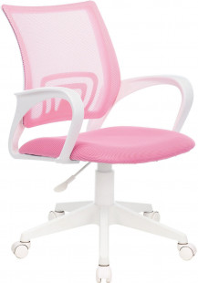 Кресло CH-W695NLT/PK/TW-13A Бюрократ CH-W695NLT розовый TW-06A TW-13A сетка/ткань крестов. пластик пластик белый