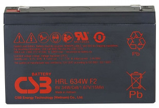 Аккумулятор CSB 6V 34Вт/Эл (HRL634W F2)