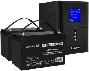 ИБП + батарея ExeGate SineTower SZ-1500.LCD.AVR.2SH.1C13.USB (EX296813RUS)