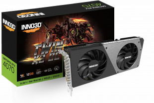 Видеокарта Inno3D GeForce RTX4070 Twin X2 OC (N40702-126XX-185252N)