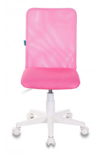 Кресло детское KD-3/WH/TW-13A Бюрократ KD-3, на колесиках, ткань, розовый [kd-3/wh/tw-13a]