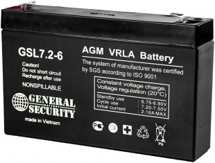 Аккумулятор General Security 6V 7Ah (GS7.2-6)