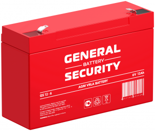 Аккумулятор General Security 6V 12Ah (GS12-6)