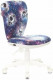 Кресло детское KD-W10/COSMO Бюрократ KD-W10 синий космопузики крестов. пластик пластик белый