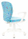 Кресло детское KD-W10AXSN/STICK-BL Бюрократ KD-W10AXSN голубой Sticks 06 крестов. пластик пластик белый