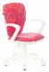 Кресло детское KD-W10AXSN/STICK-PK Бюрократ KD-W10AXSN малиновый Sticks 05 крестов. пластик пластик белый