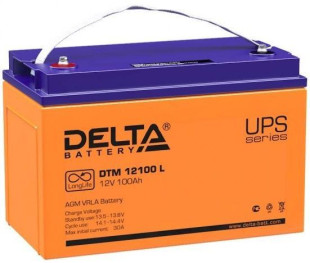Аккумулятор Delta 12V 100Ah (DTM 12100 L)