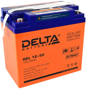 Аккумулятор Delta 12V 55Ah (GEL 12-55)