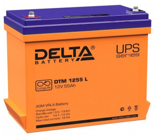 Аккумулятор Delta 12V 55Ah (DTM 1255 L)